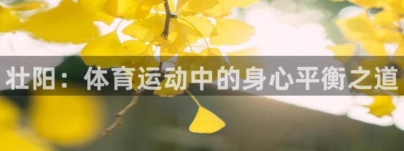 678体育官网下载：壮阳：体育运动中的身心平衡之道