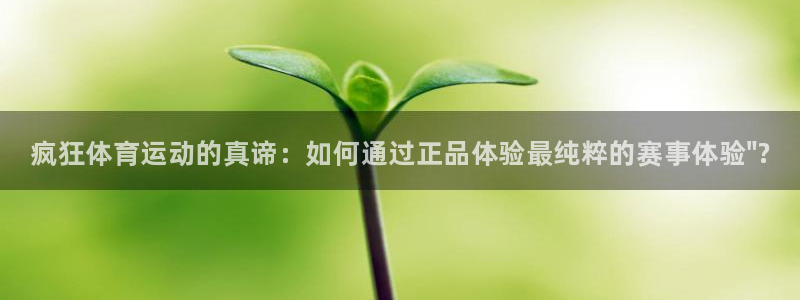 678体育知识：疯狂体育运动的真谛：如何通过正品体验最纯粹的赛事体验\